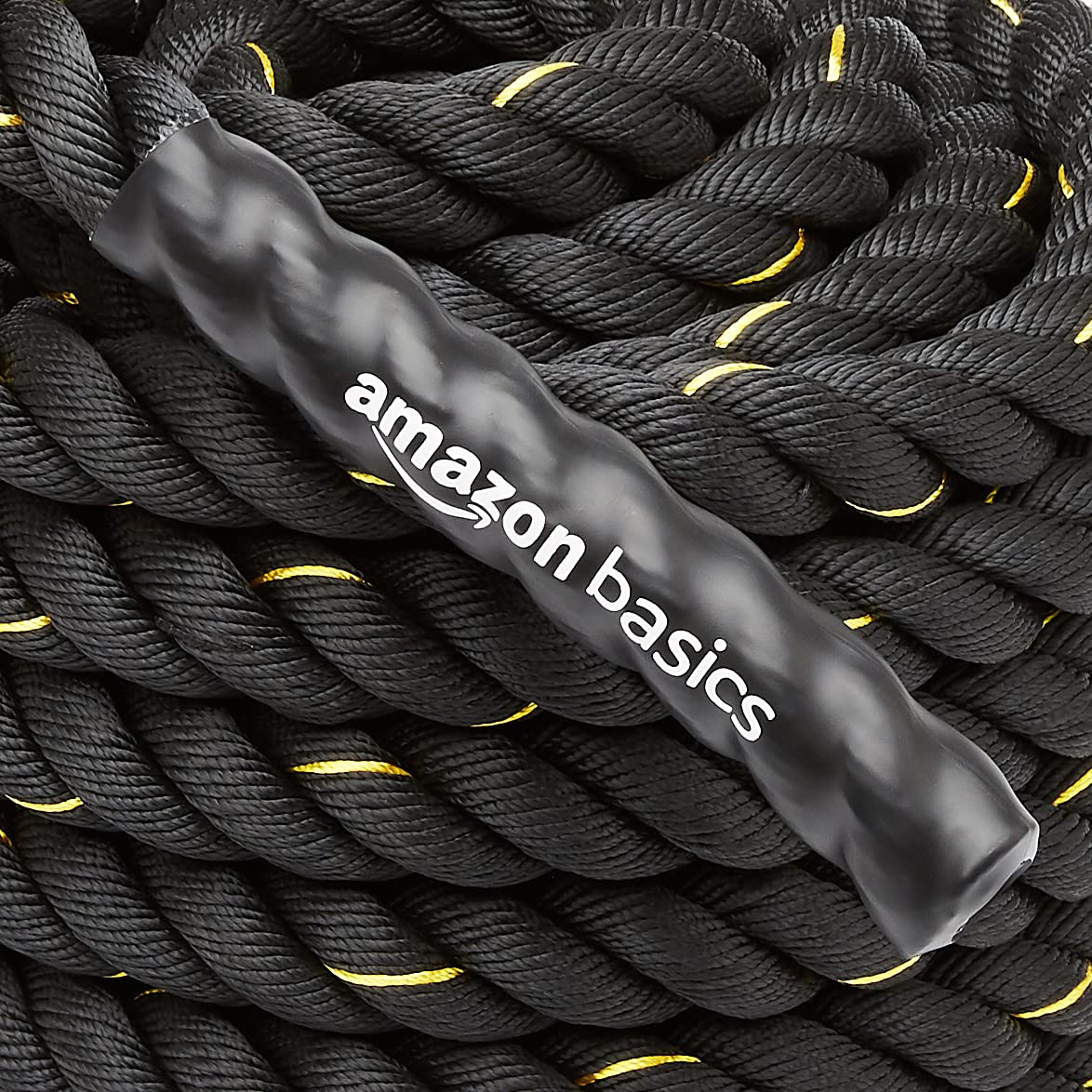 Amazon Basics Battle Rope for Home Gym Strength Training