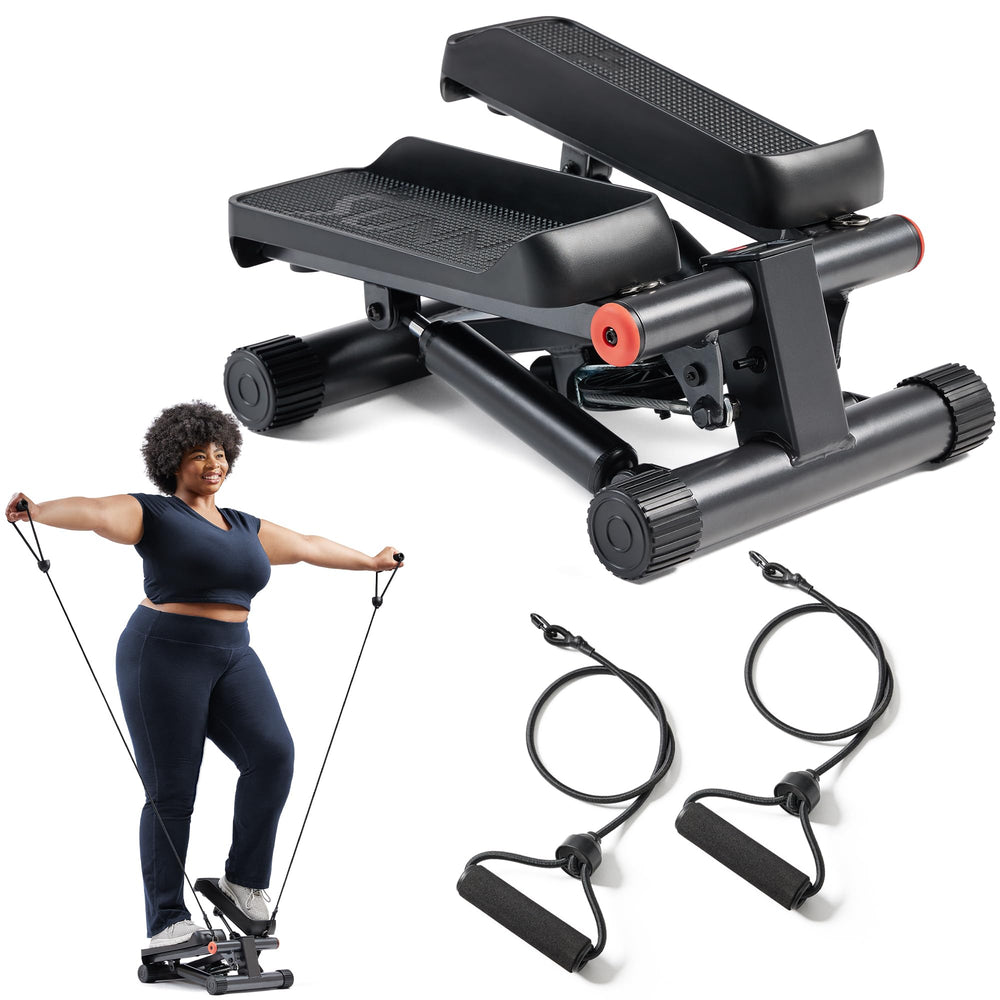 Sunny Health & Fitness Mini Stair Stepper with Resistance Bands