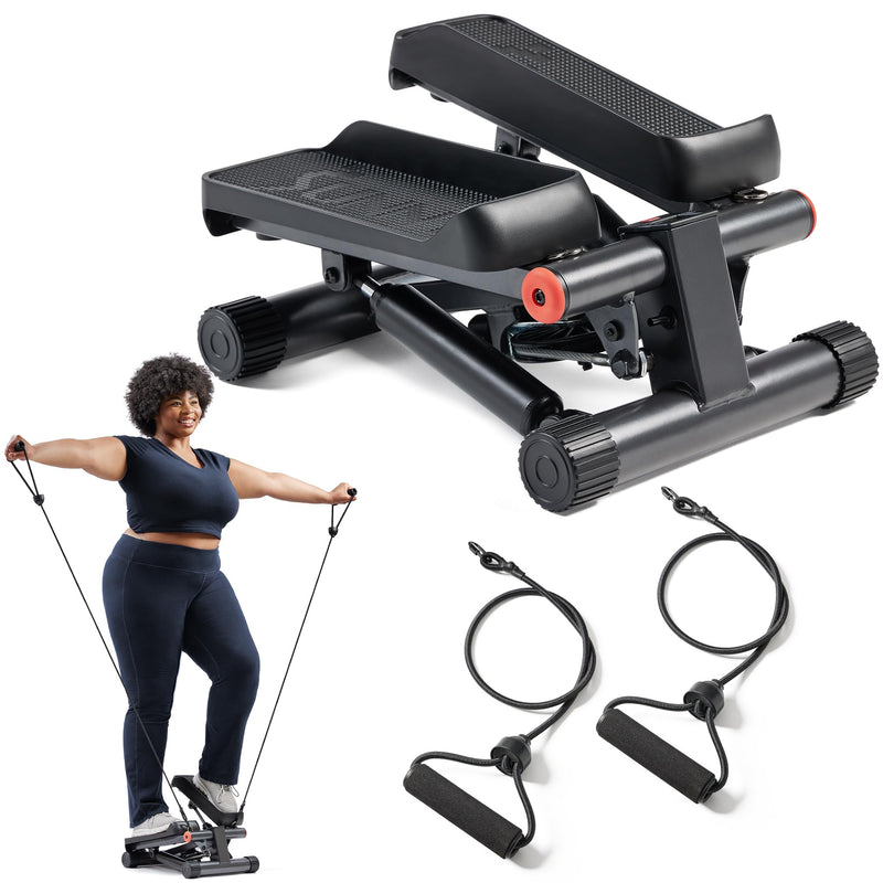 Sunny Health & Fitness Mini Stair Stepper with Resistance Bands