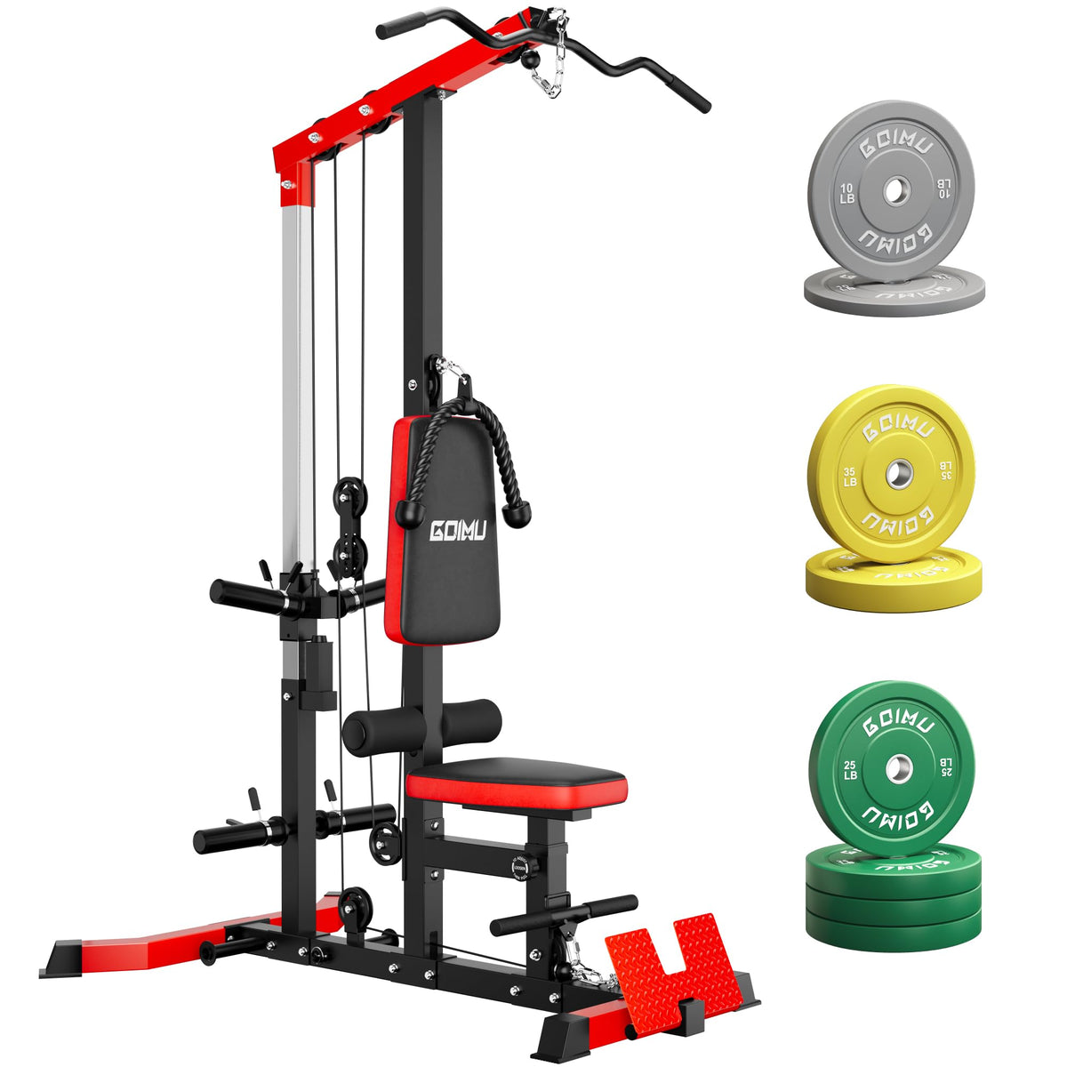 GOIMU LS01 3-in-1 LAT Pulldown & Cable Row Machine