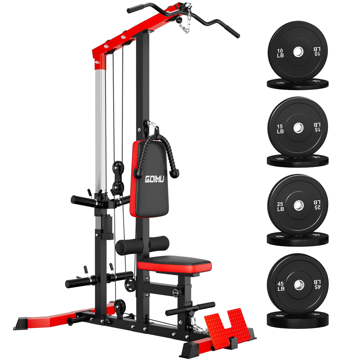 GOIMU LS01 3-in-1 LAT Pulldown & Cable Row Machine