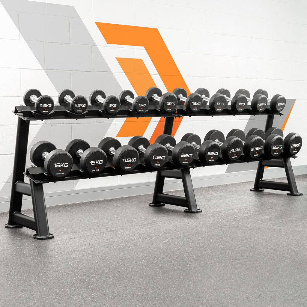 METIS Pro Urethane Dumbbell Rack Set for Home & Commercial Gyms