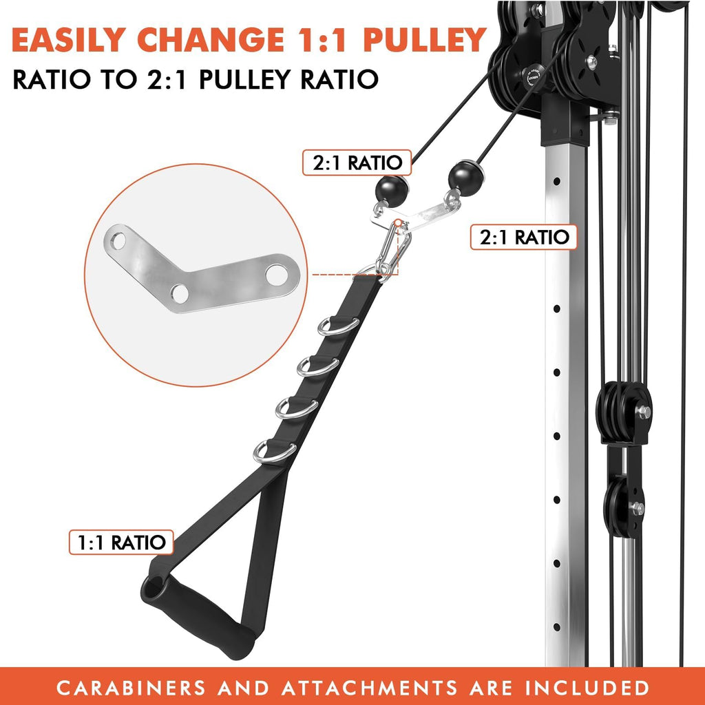 Mikolo Wall-Mount Cable Station with Dual Pulley System