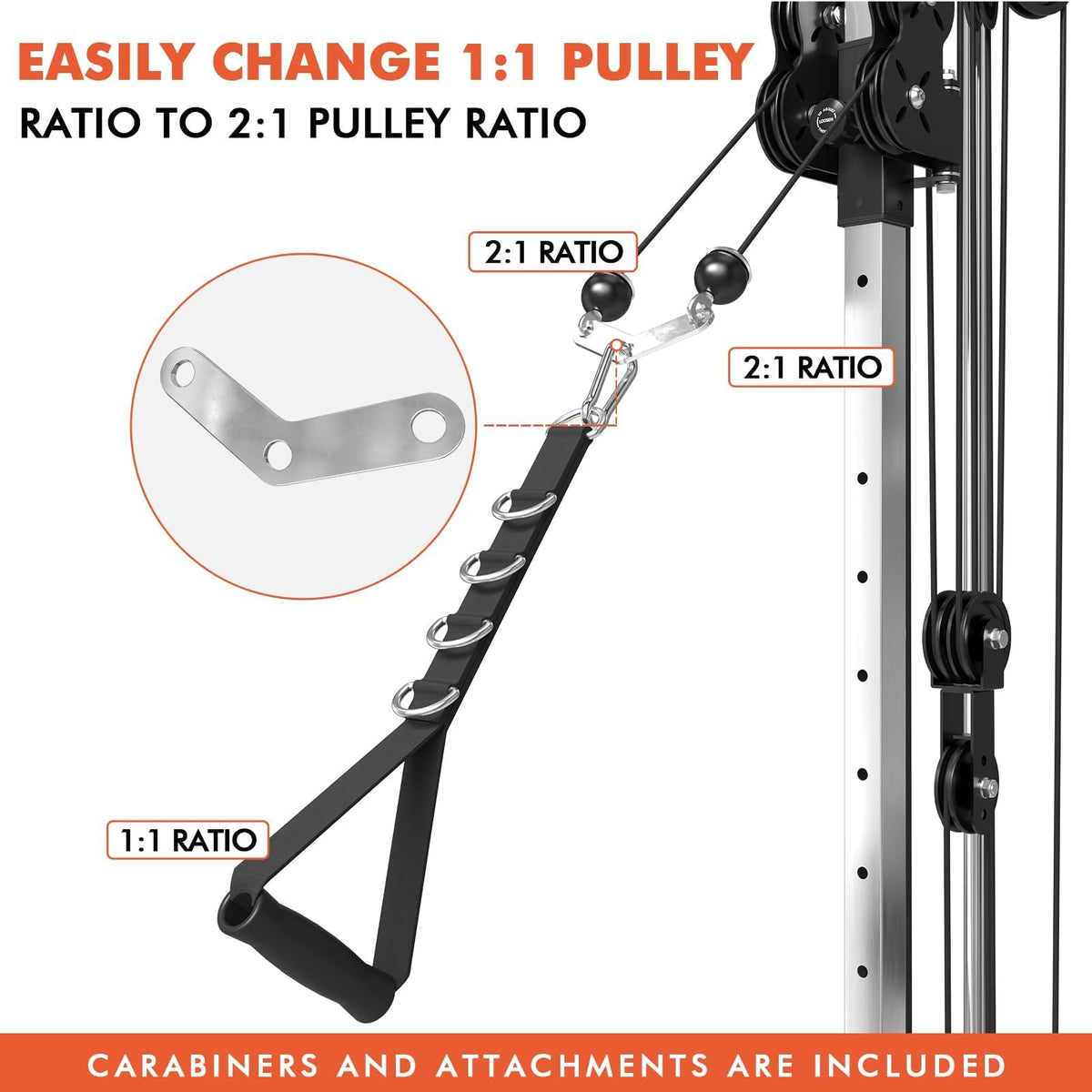 Mikolo Wall-Mount Cable Station with Dual Pulley System
