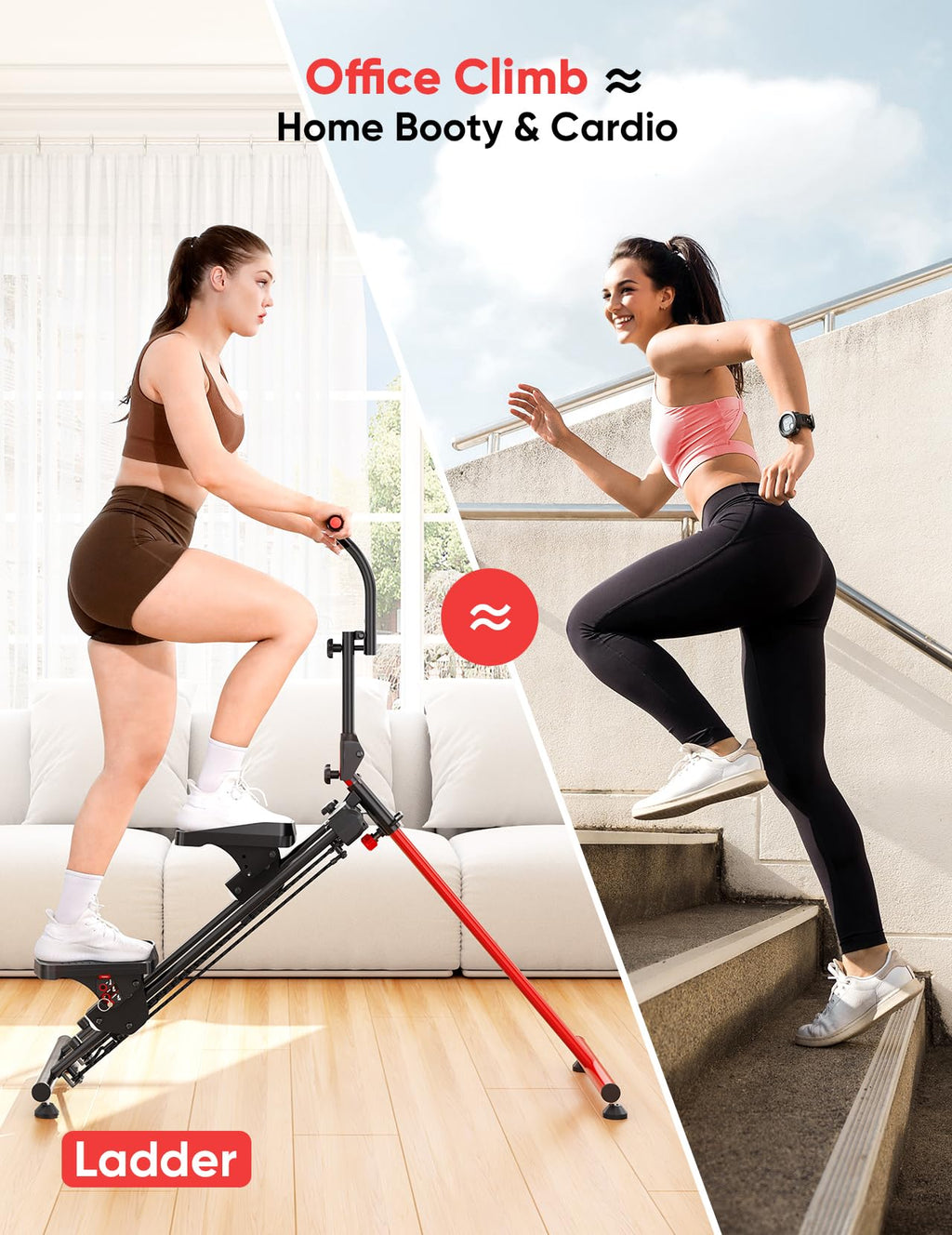 YOLEO 3-Mode Adjustable Resistance Folding Stair Stepper