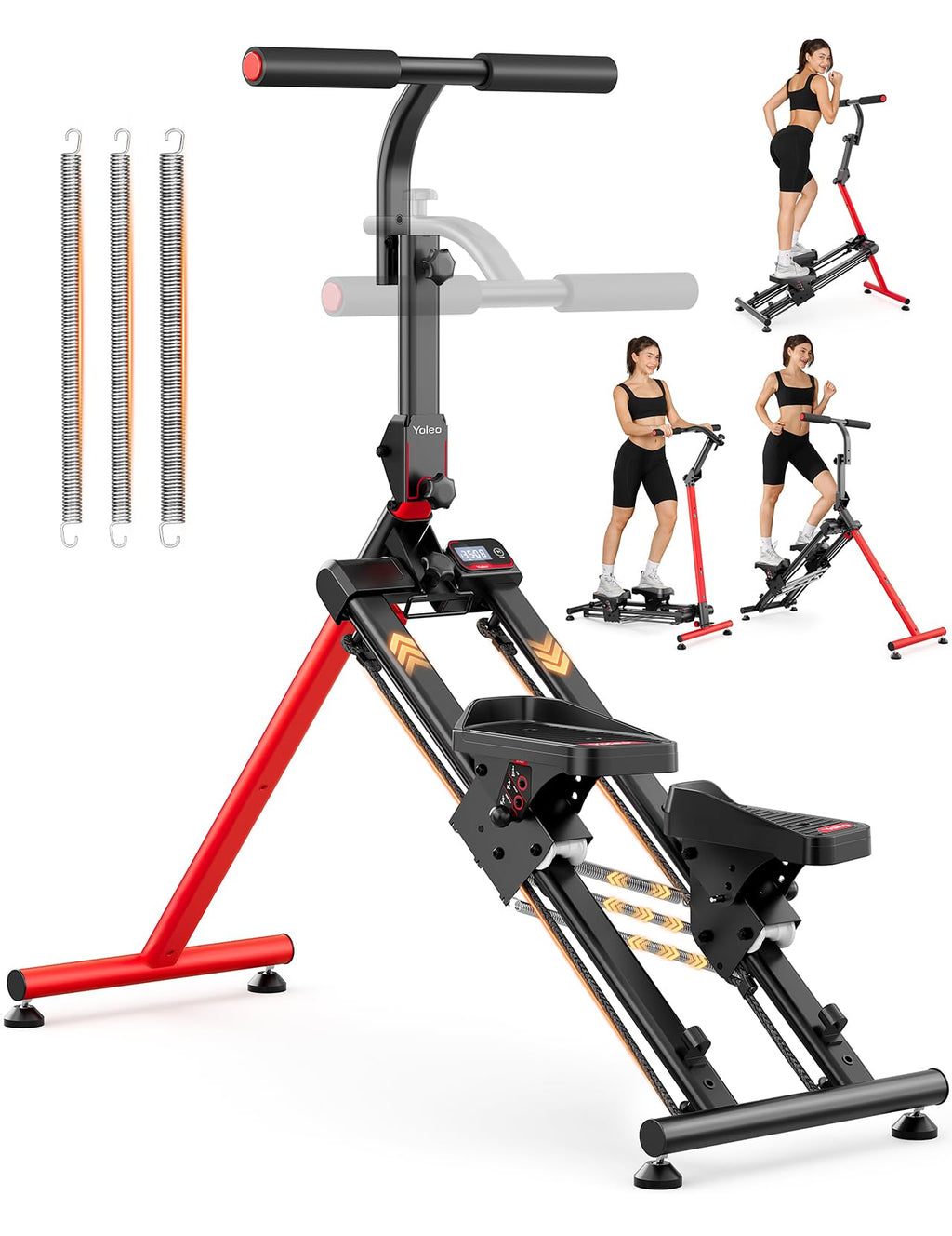 YOLEO 3-Mode Adjustable Resistance Folding Stair Stepper