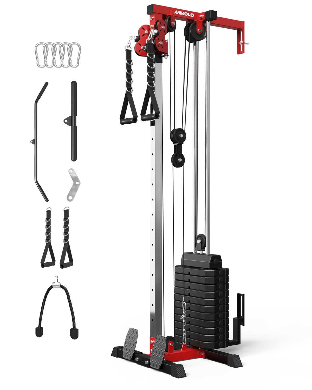 Mikolo Wall-Mount Cable Station with Dual Pulley System