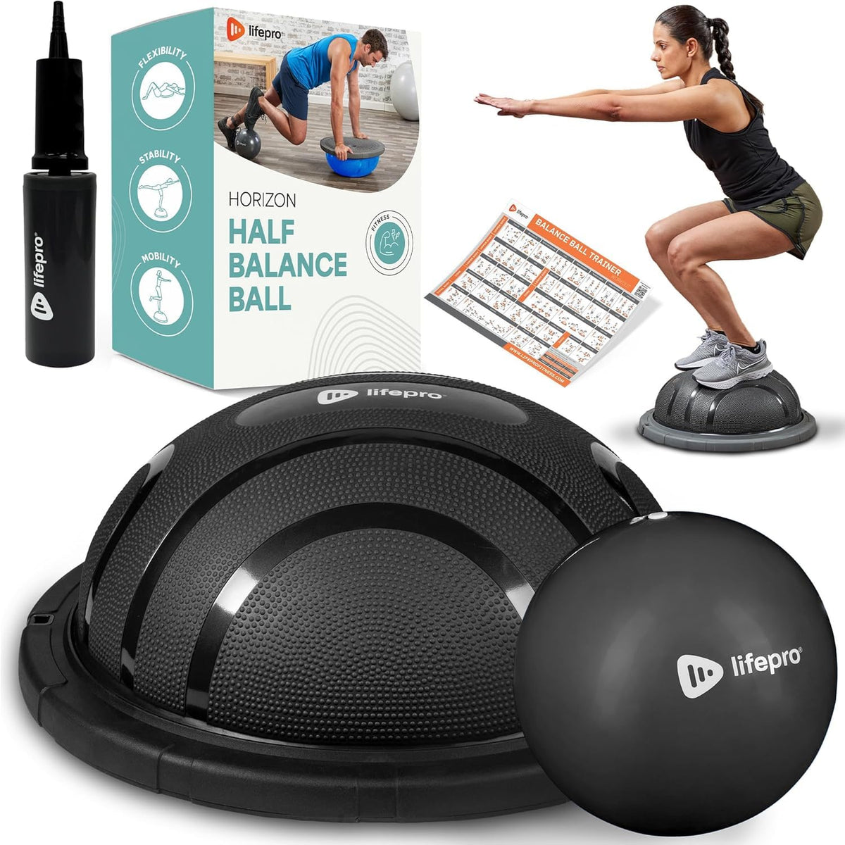 Lifepro Horizon Half Balance Ball Stability Trainer