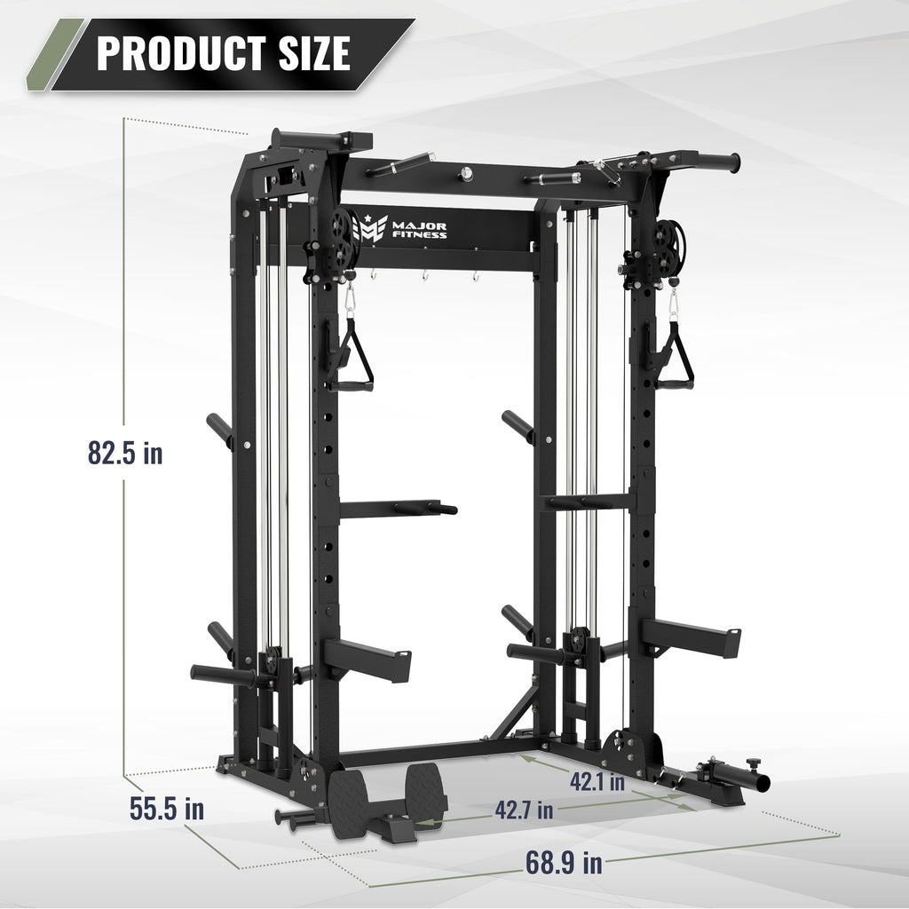 MAJOR FITNESS F22 Power Rack with Dual Pulley System
