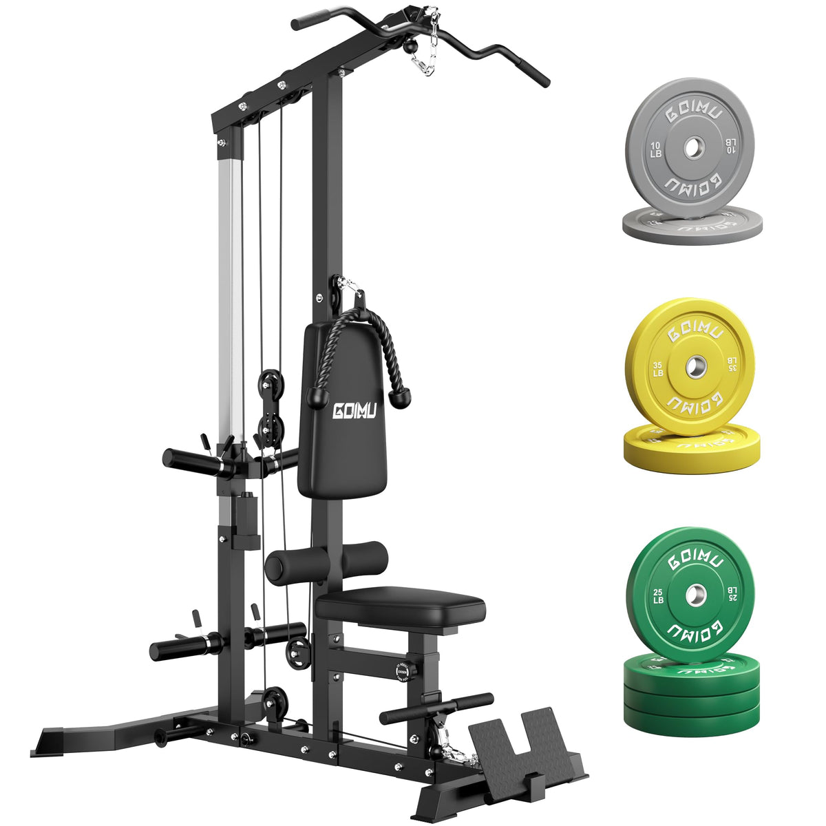 GOIMU LS01 3-in-1 LAT Pulldown & Cable Row Machine