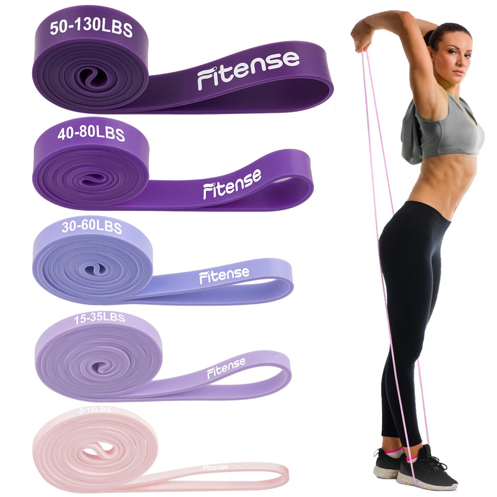 Fitense Pull-Up Resistance Band Set with Door Anchor