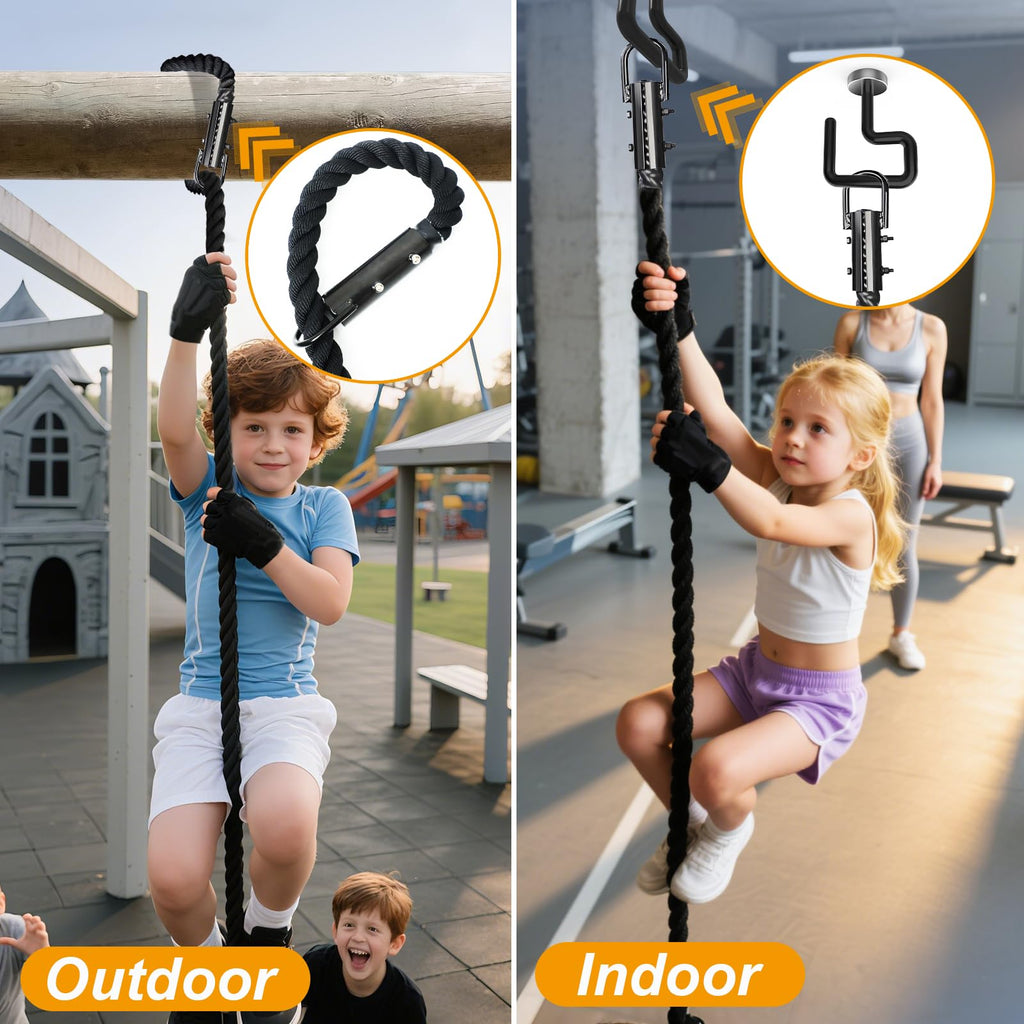 1.5-Inch Heavy-Duty Climbing Rope for Strength Training