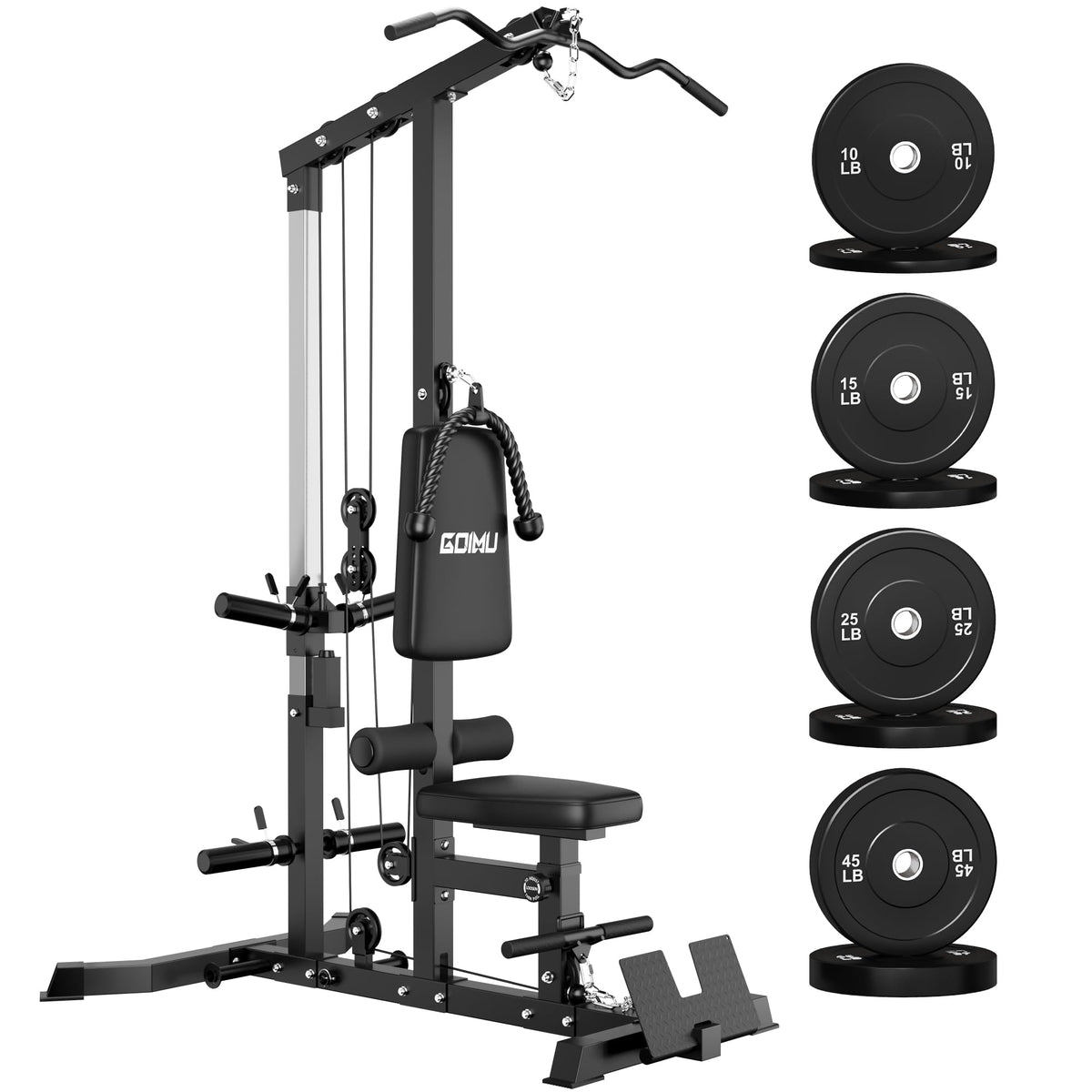 GOIMU LS01 3-in-1 LAT Pulldown & Cable Row Machine
