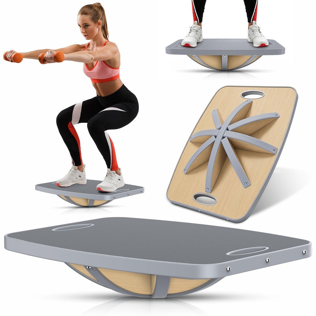 Advanced Wooden Balance Board for Fitness & Physical Therapy