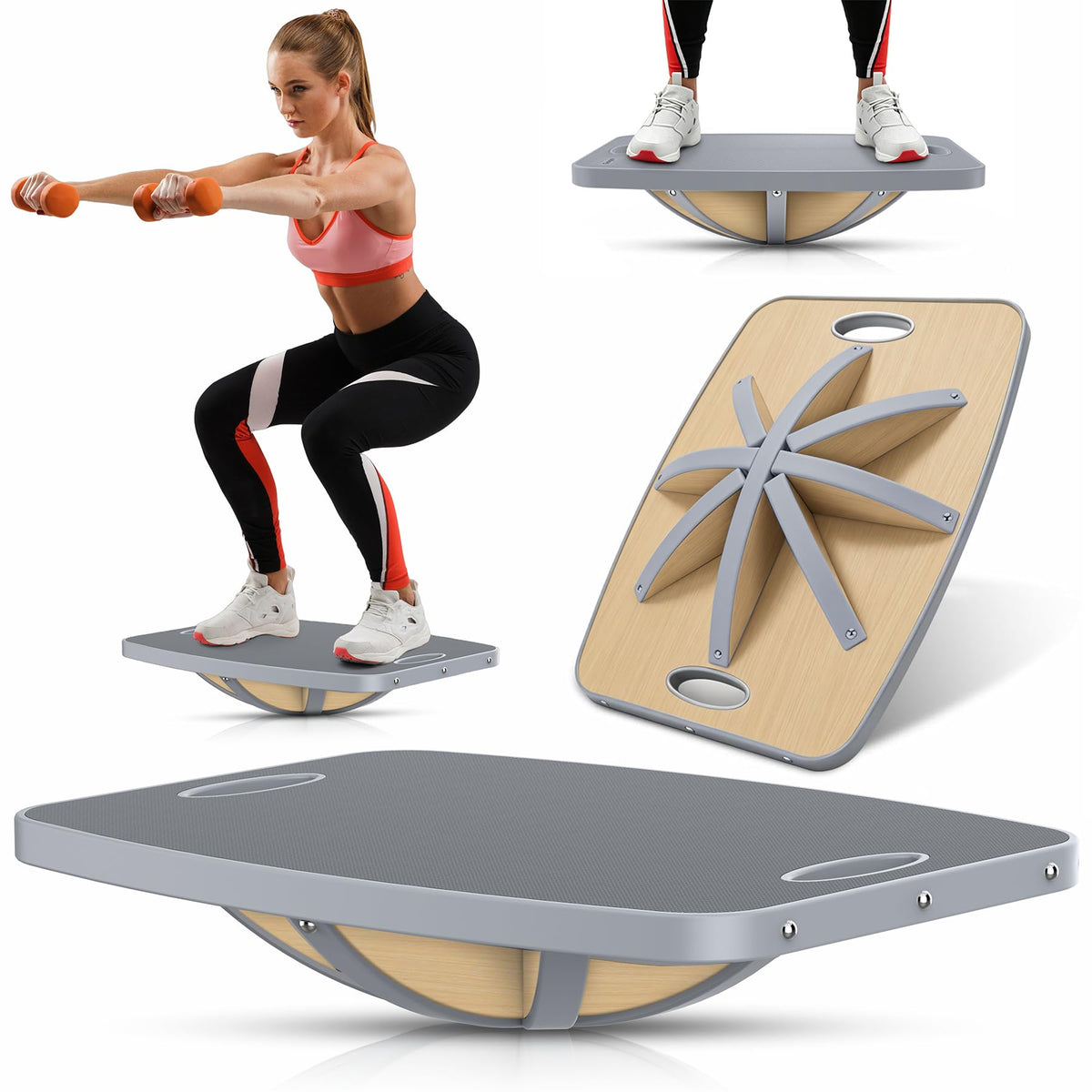 Advanced Wooden Balance Board for Fitness & Physical Therapy