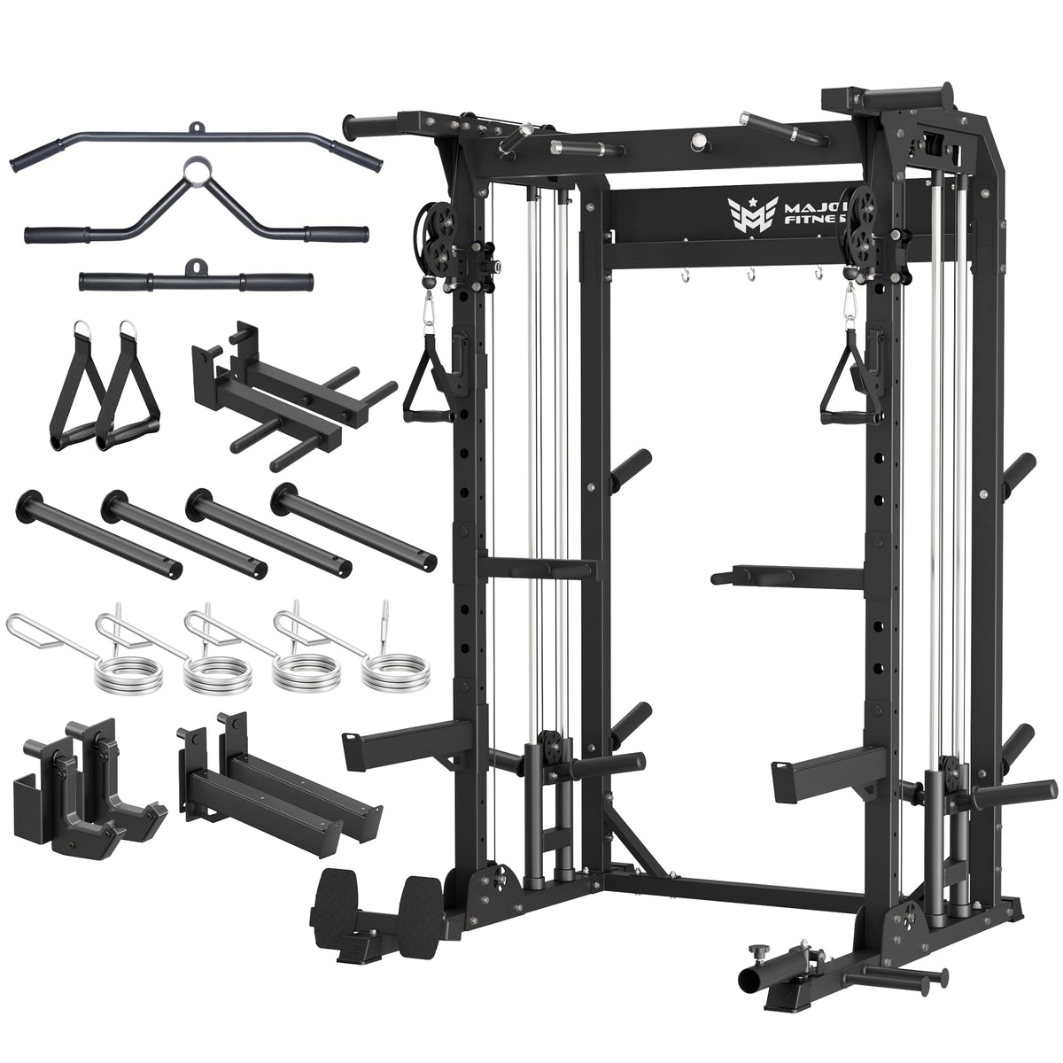 MAJOR FITNESS F22 Power Rack with Dual Pulley System