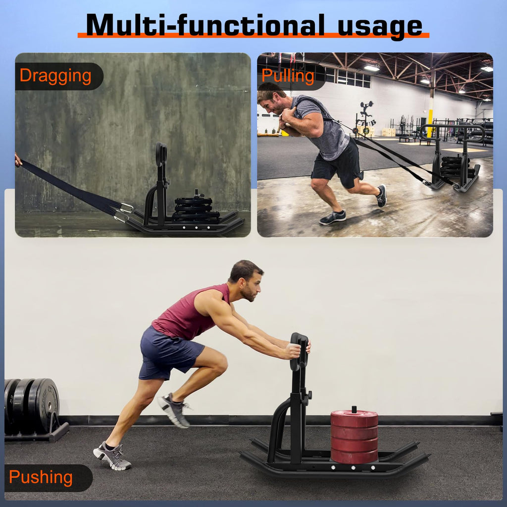 Heavy-Duty Adjustable Weight Sled for Strength Training