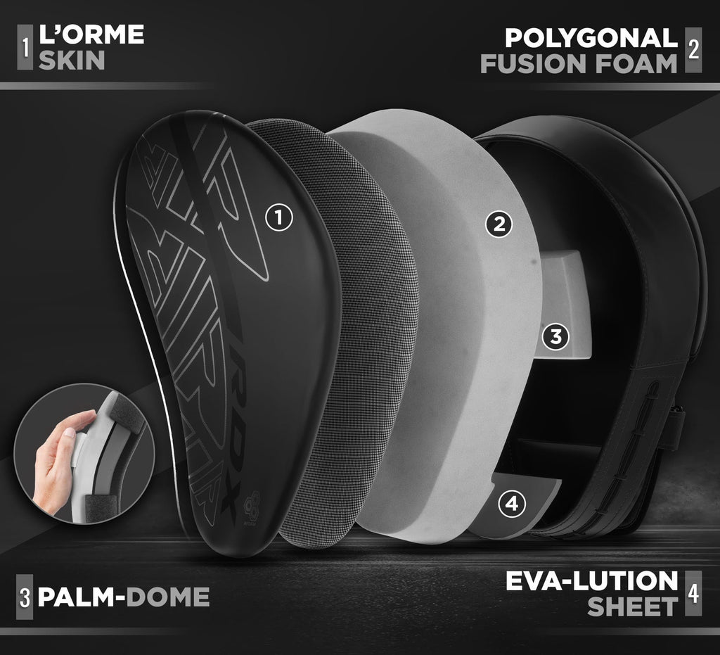 RDX Curved Focus Mitts for Boxing & Muay Thai Training
