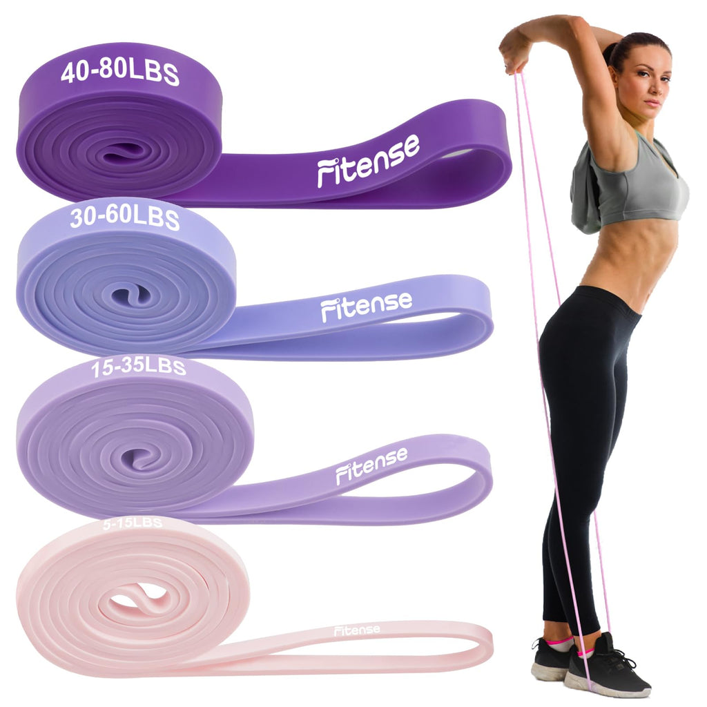 Fitense Pull-Up Resistance Band Set with Door Anchor