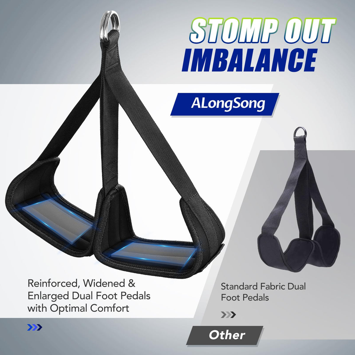 ALongSong Adjustable Pull-Up Assist Bands with Foot Pedal