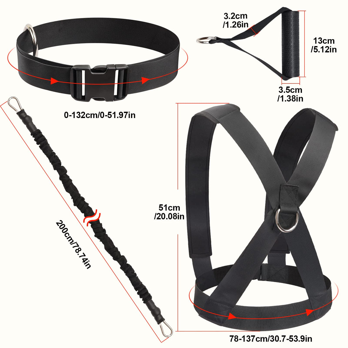 Sunsign Resistance Bungee Band for Sprint & Speed Training