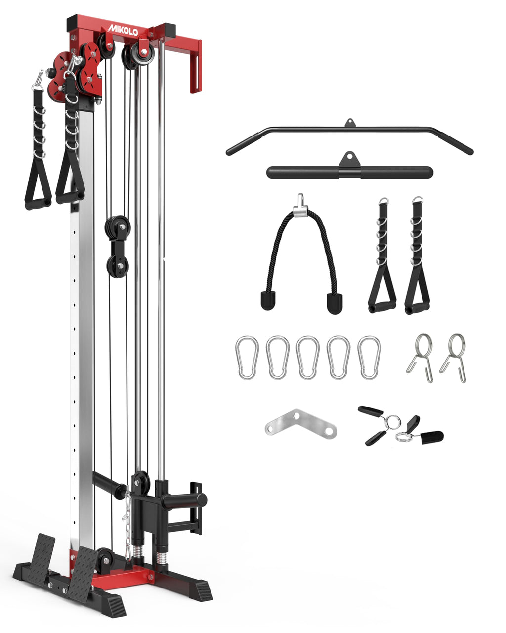 Mikolo Wall-Mount Cable Station with Dual Pulley System