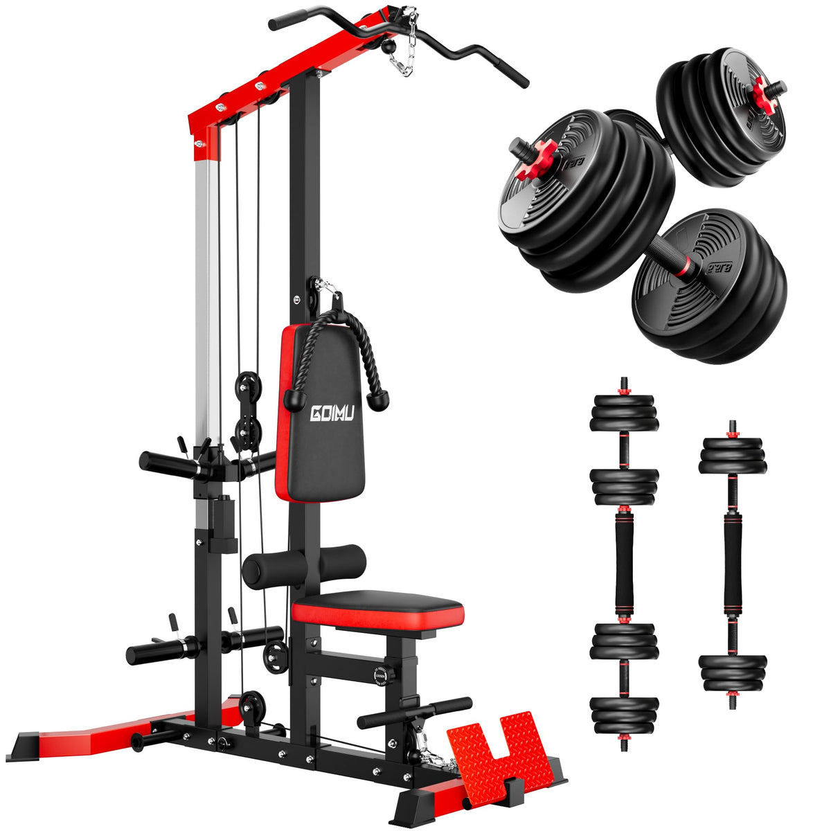 GOIMU LS01 3-in-1 LAT Pulldown & Cable Row Machine