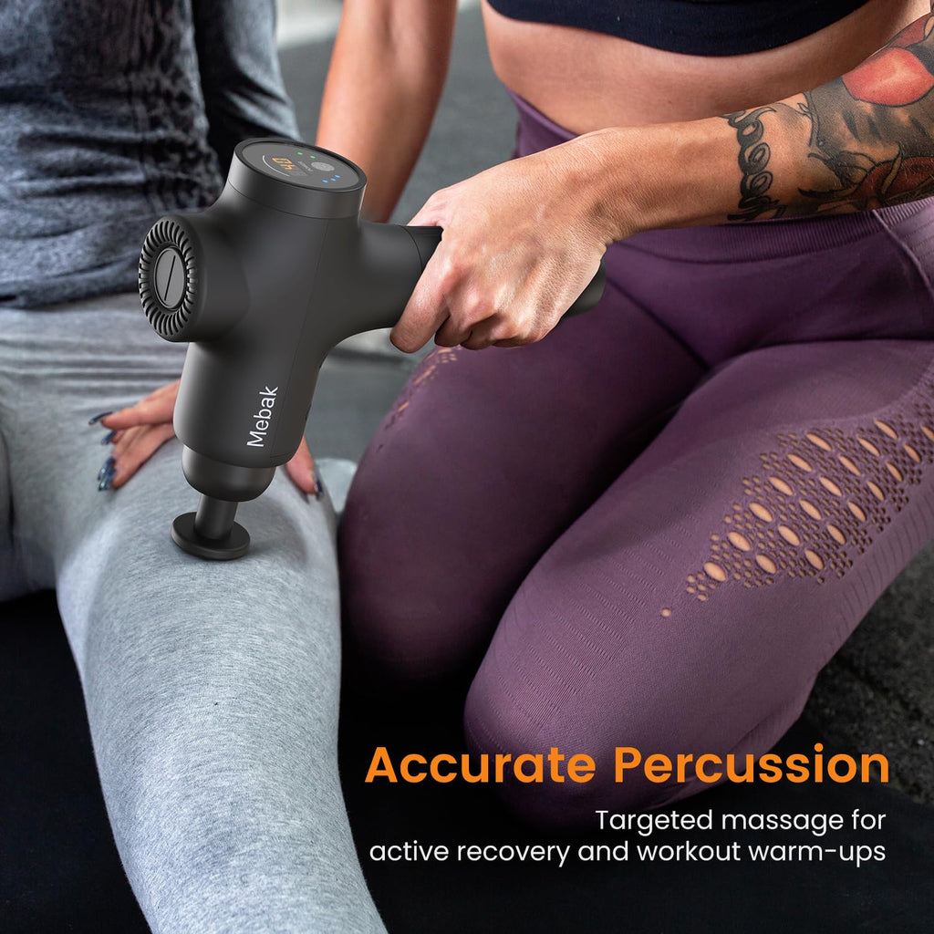 Mebak Deep Tissue Percussion Massage Gun with 7 Heads
