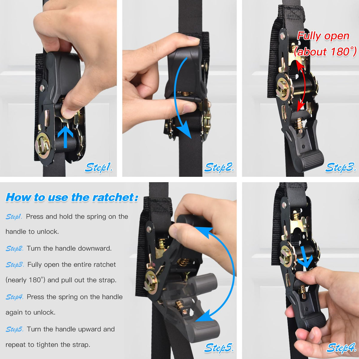 Brebebe Multi-Point Door Anchor Strap for Resistance Bands