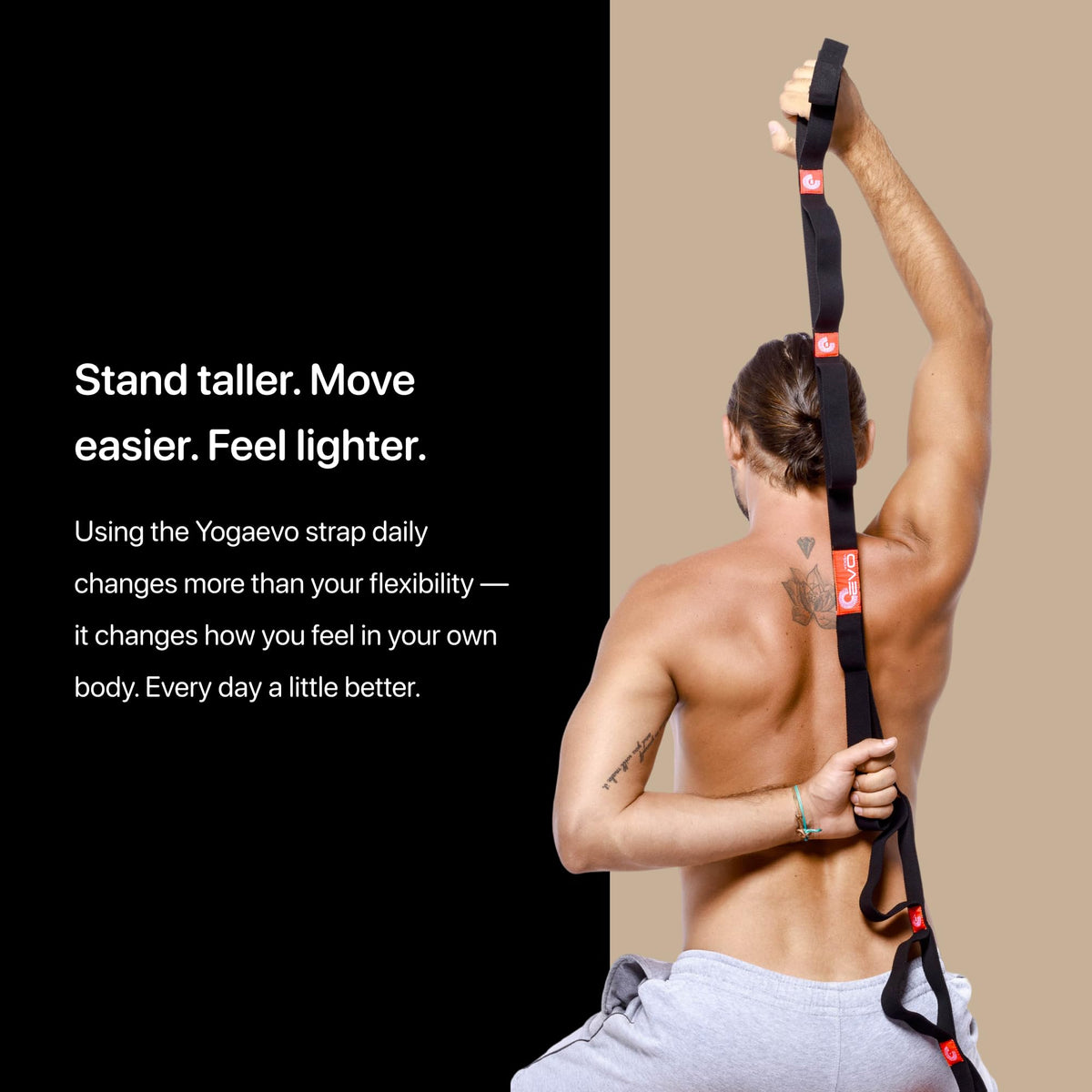 YogaEVO Elastic Stretching Strap with Loops for Therapy