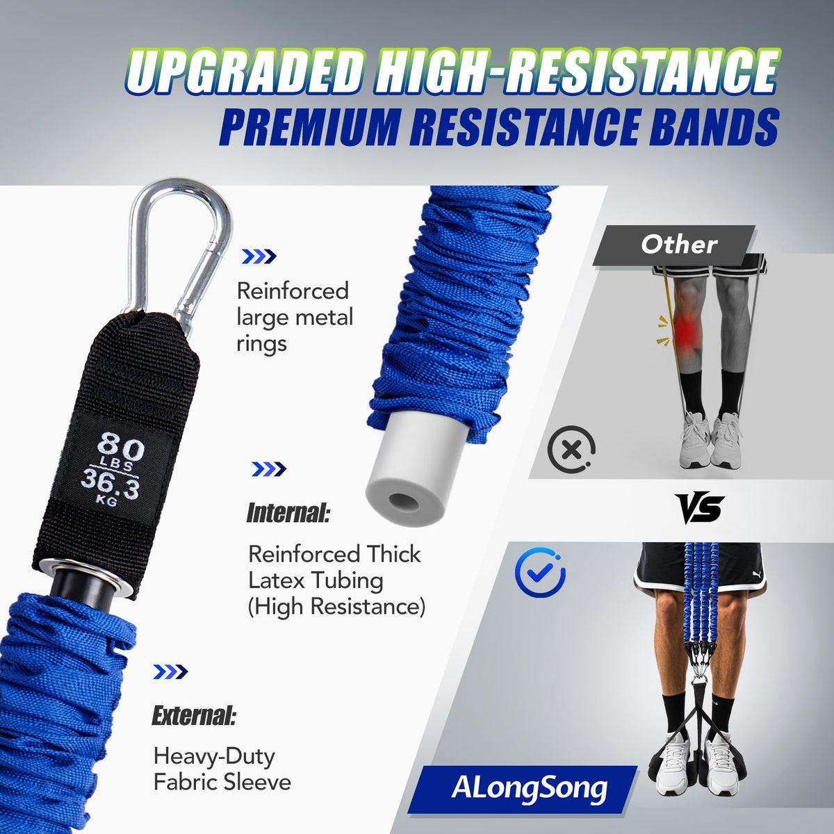 ALongSong Adjustable Pull-Up Assist Bands with Foot Pedal