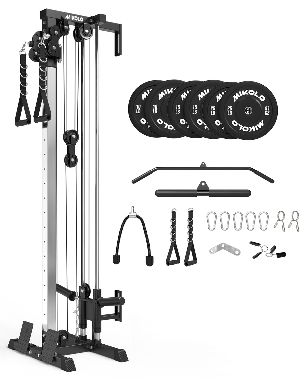 Mikolo Wall-Mount Cable Station with Dual Pulley System