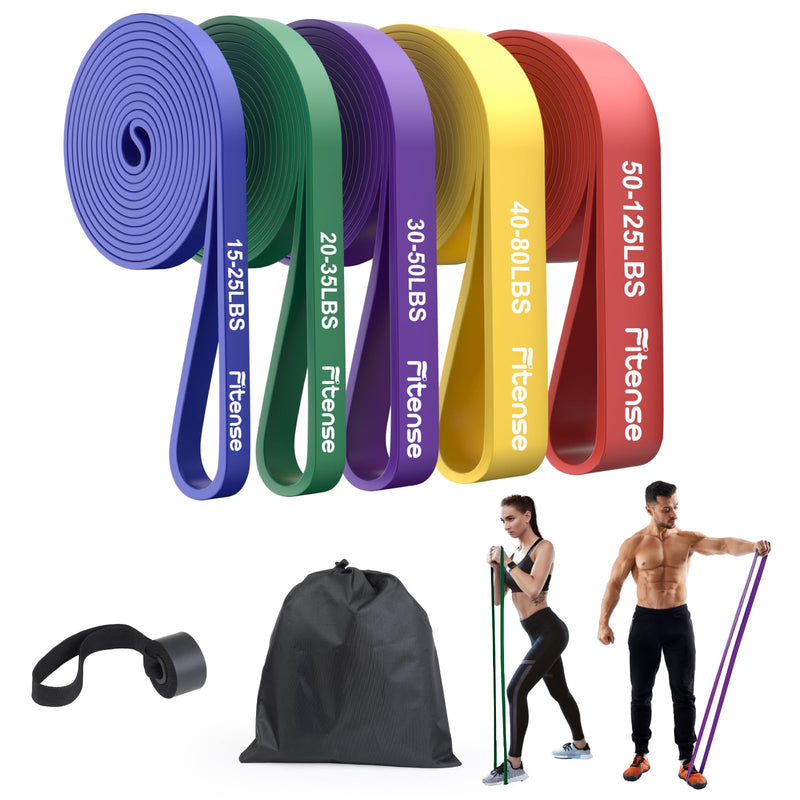 Fitense Pull-Up Resistance Band Set with Door Anchor
