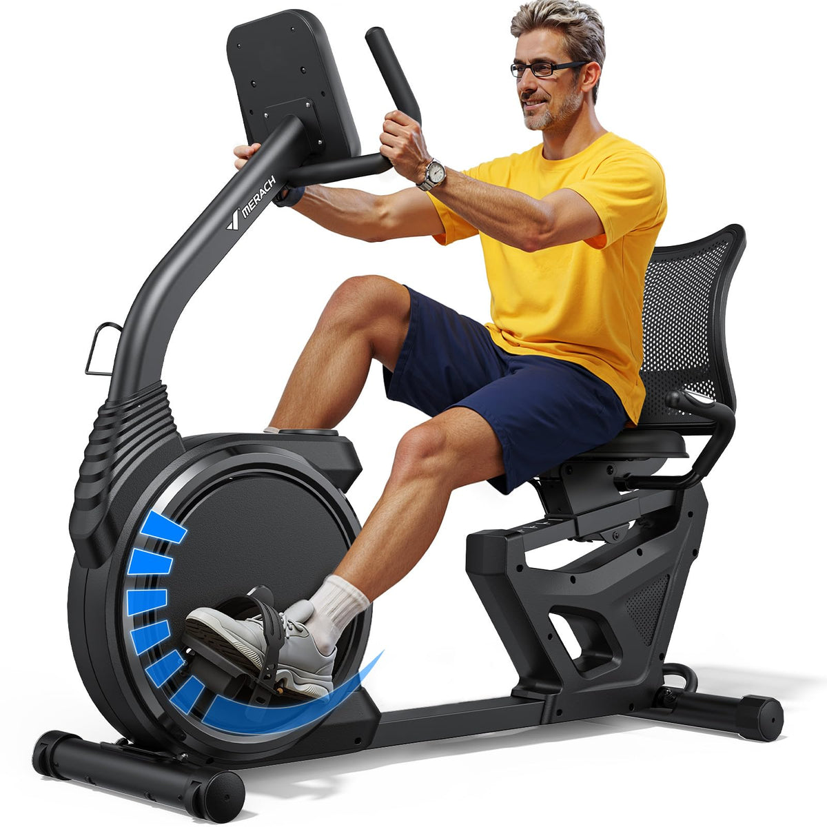 MERACH High-End Recumbent Exercise Bike for Home Fitness