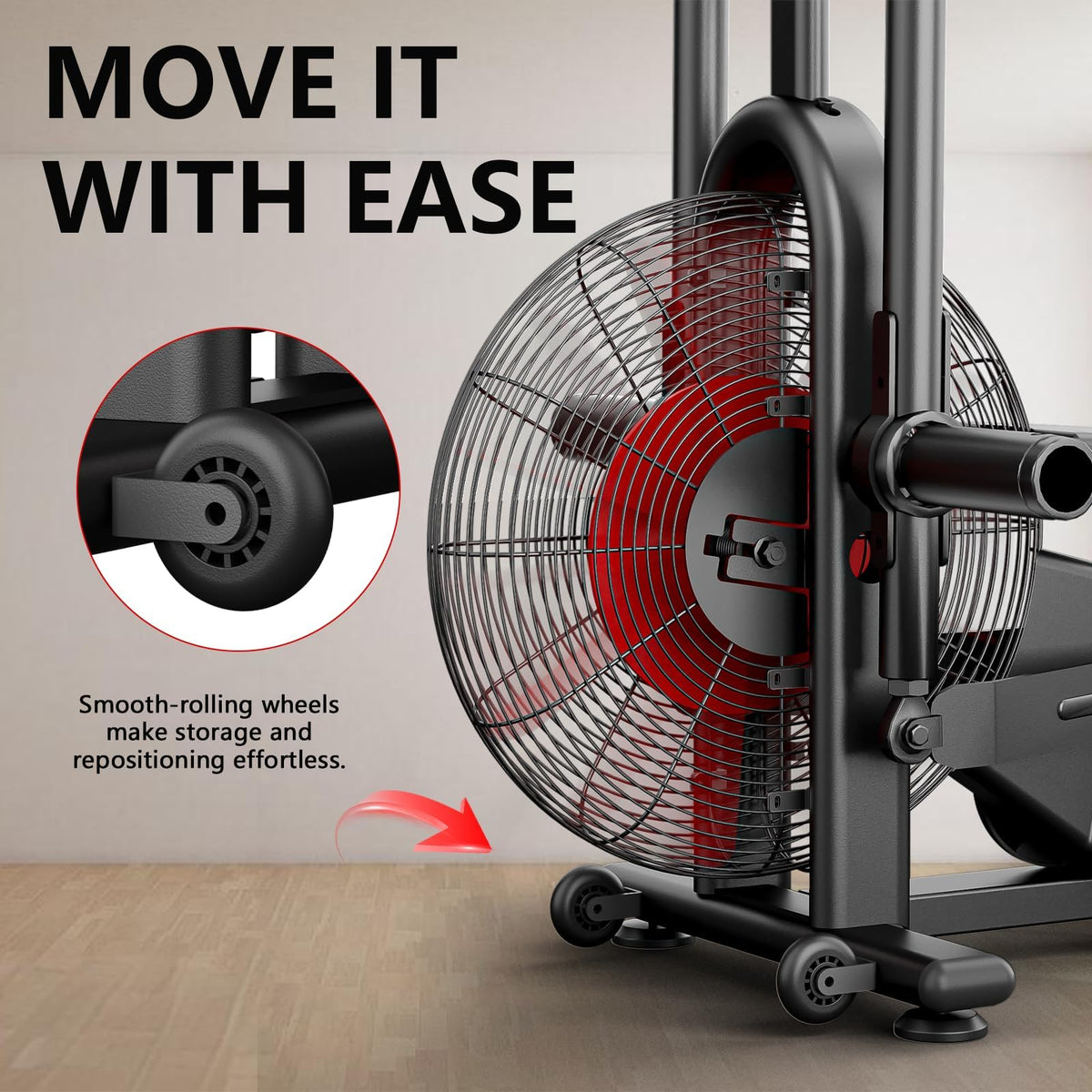 Wenoker Air Exercise Bike with Smart App & Dual-Action Handlebars