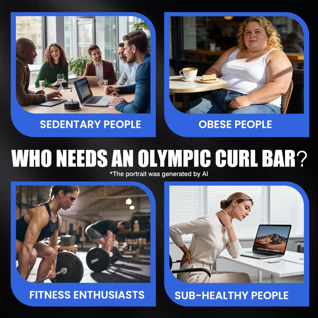 E.T.ENERGIC 47-Inch Solid Steel Olympic Curl Bar 700 lb