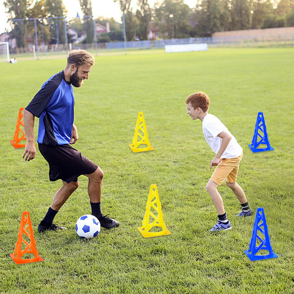 ZEAYEA 30-Pack 9-Inch Agility Training Cones with Carry Bag