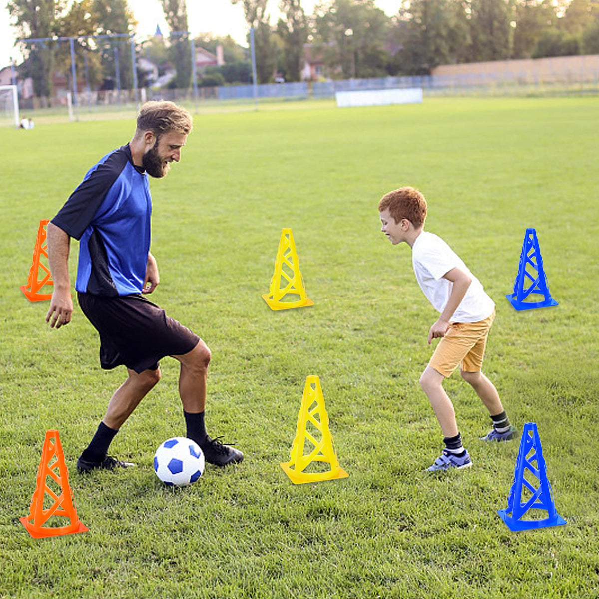ZEAYEA 30-Pack 9-Inch Agility Training Cones with Carry Bag