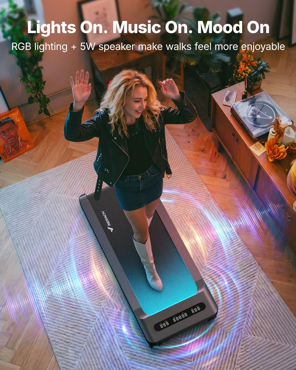 MERACH UltraWalk W60 Walking Pad with 12% Auto Incline
