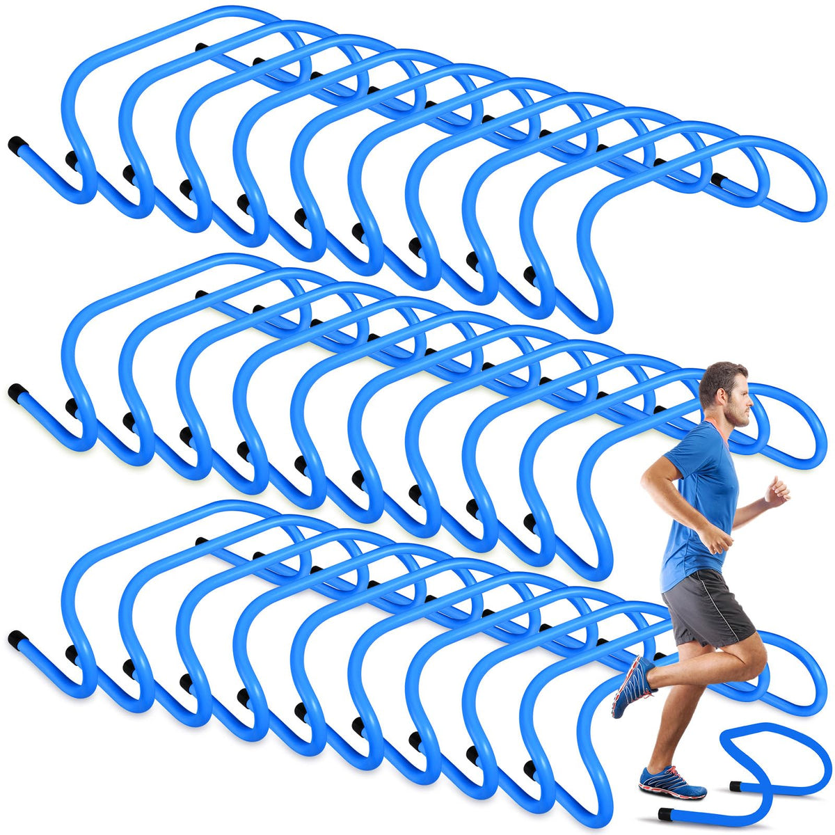 Wettarn 30-Piece 6-Inch Speed & Agility Training Hurdles