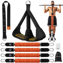 ALongSong Adjustable Pull-Up Assist Bands with Foot Pedal