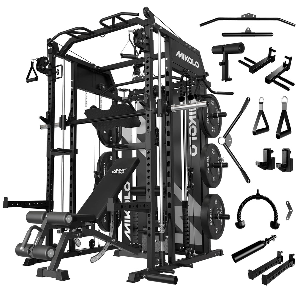 Mikolo Smith Machine with Weight Stack & Cable Crossover