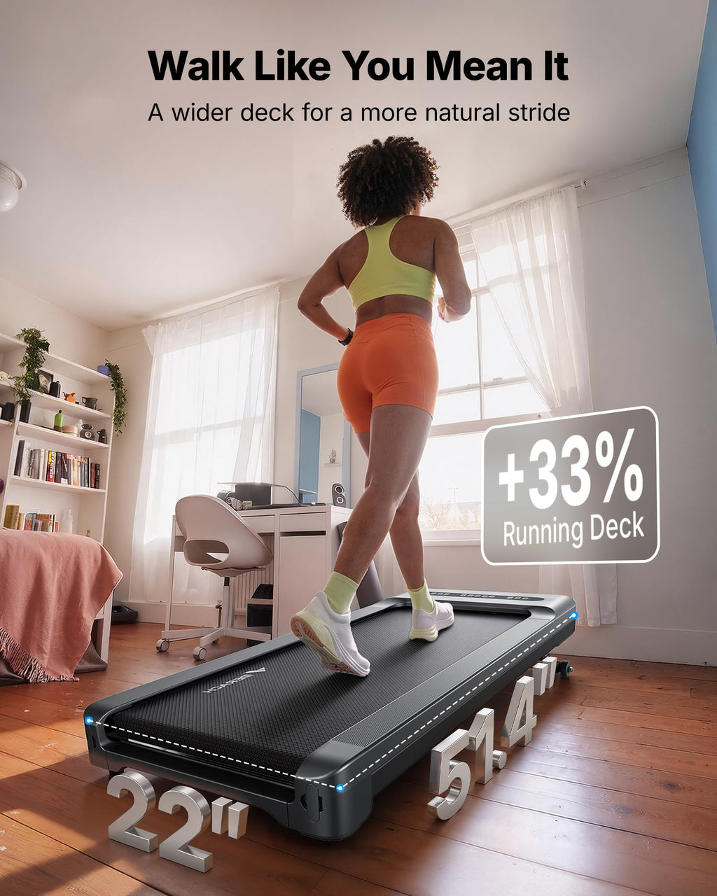 MERACH UltraWalk W60 Walking Pad with 12% Auto Incline