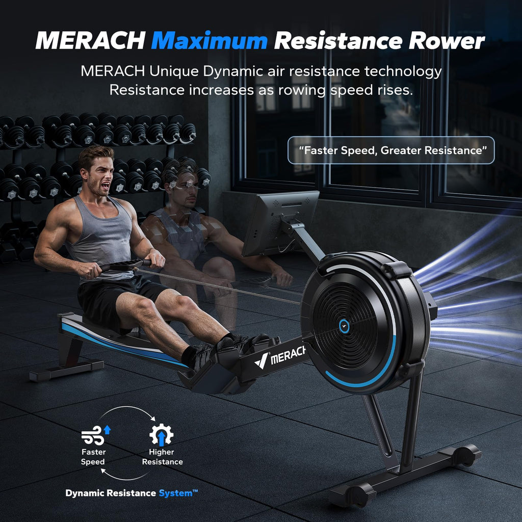 MERACH R50 Pro & R60N Indoor Rowing Machine with Backlit Monitor