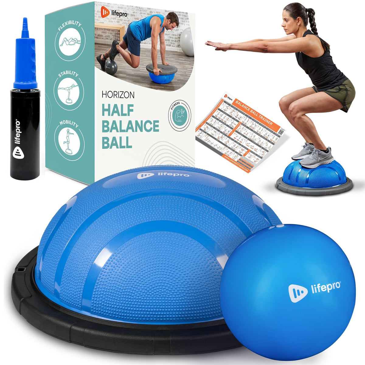 Lifepro Horizon Half Balance Ball Stability Trainer
