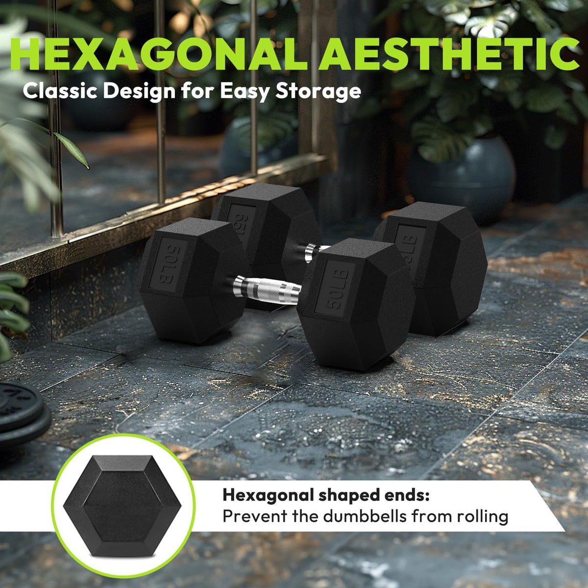 HANDBODE Hex Dumbbell Set 30–570 lb for Strength Training
