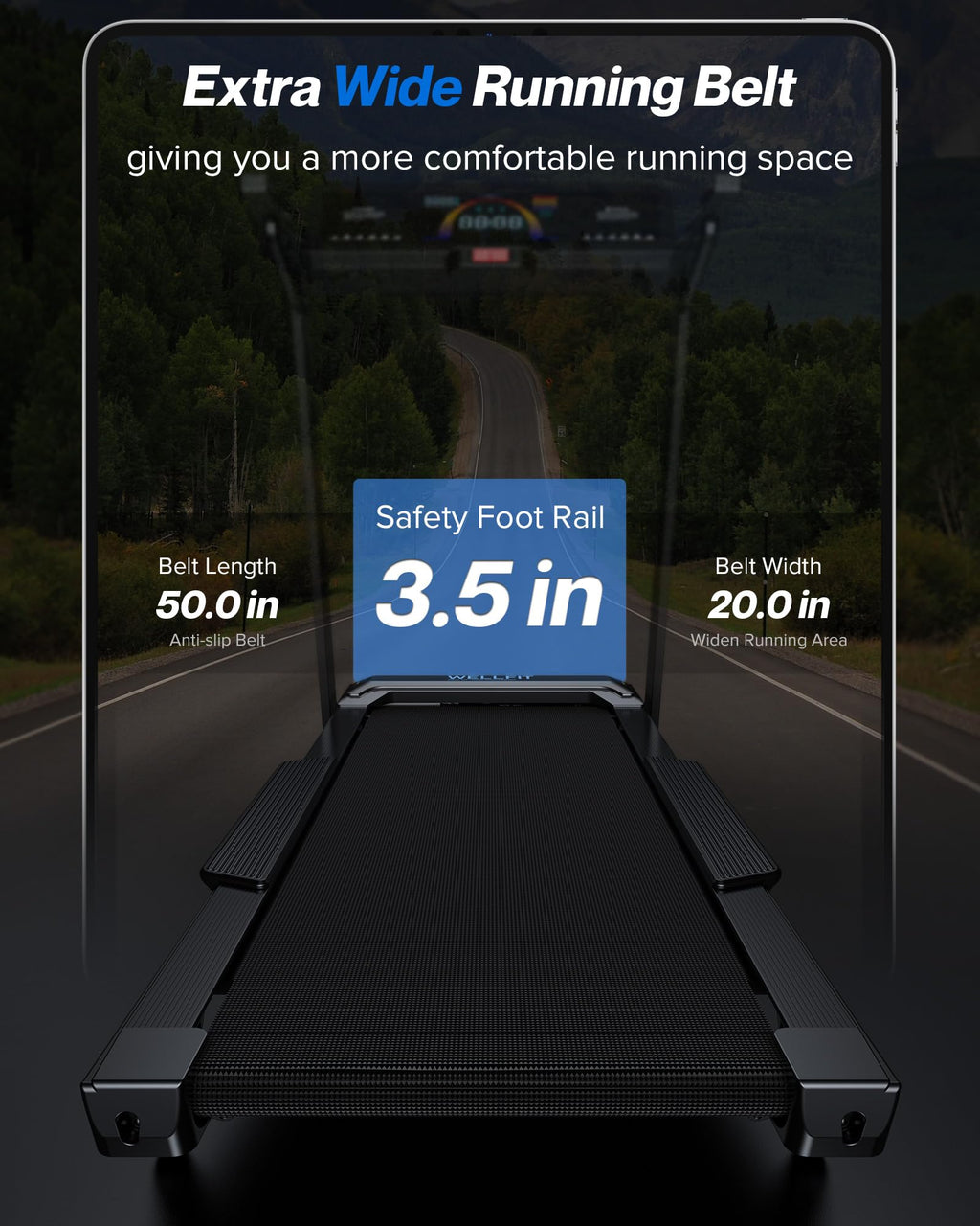 WELLFIT Foldable Heavy-Duty Treadmill with 15% Auto Incline
