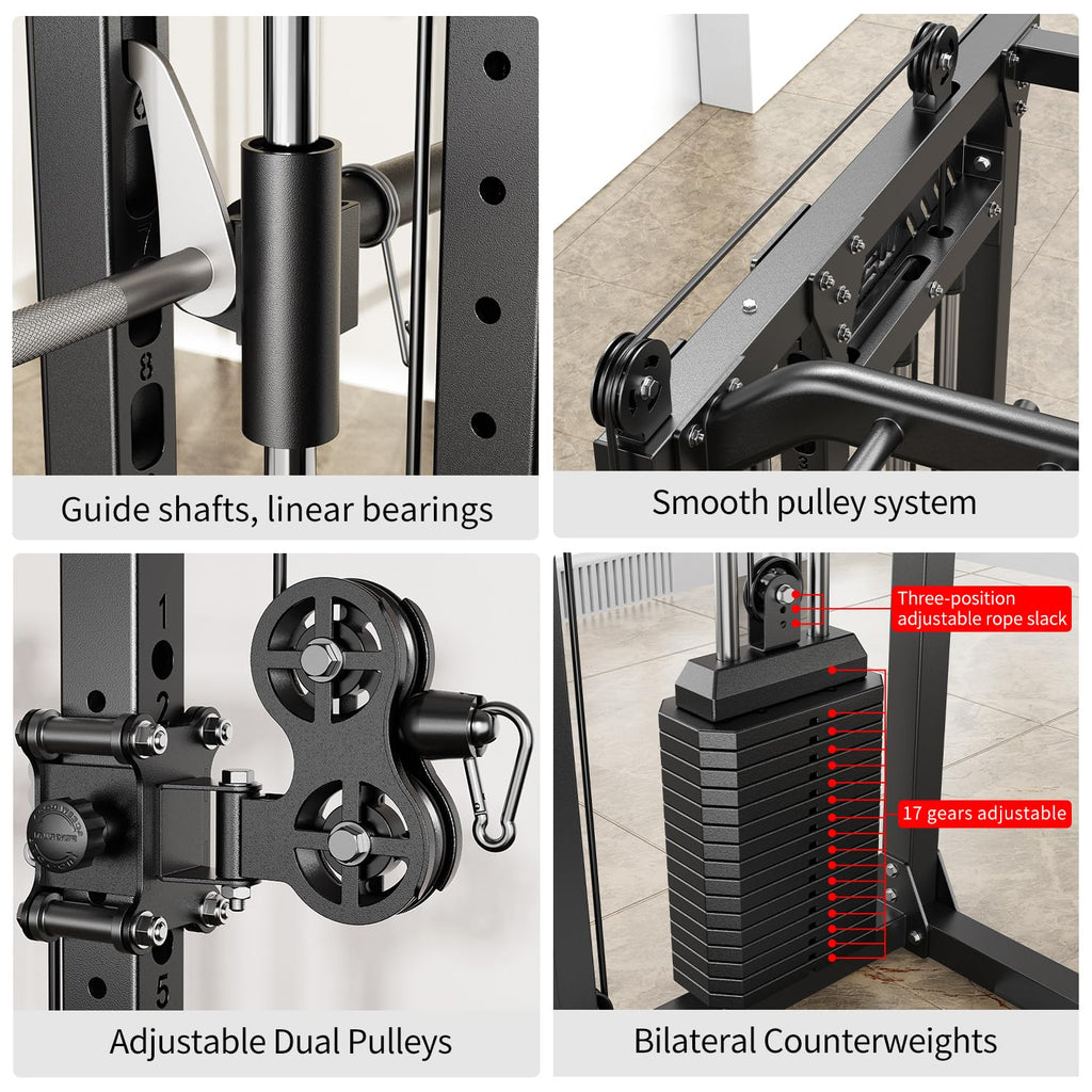 XGSW Smith Machine with Weight Stack & Cable Crossover System