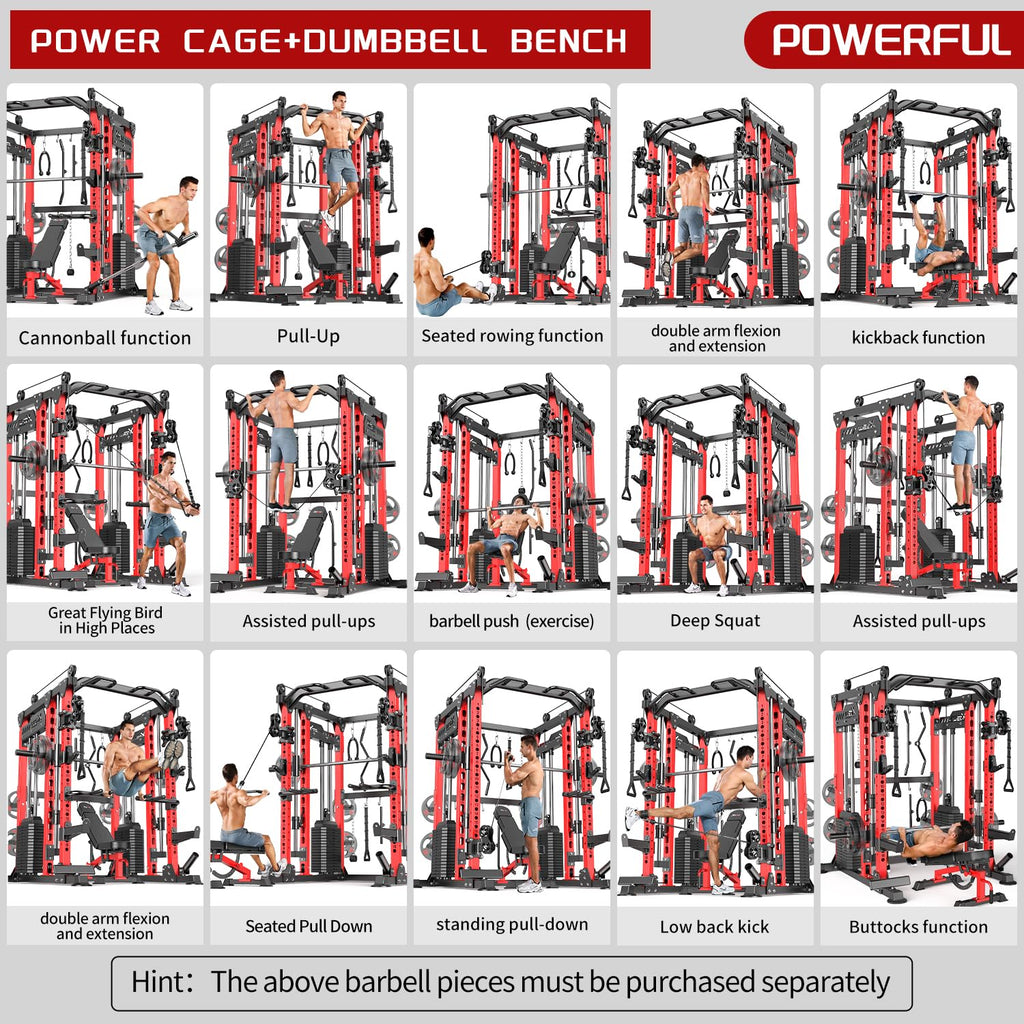 XGSW Smith Machine with Weight Stack & Cable Crossover System