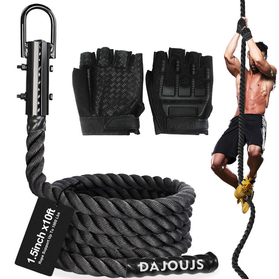 1.5-Inch Heavy-Duty Climbing Rope for Strength Training